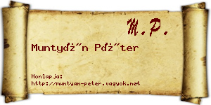 Muntyán Péter névjegykártya